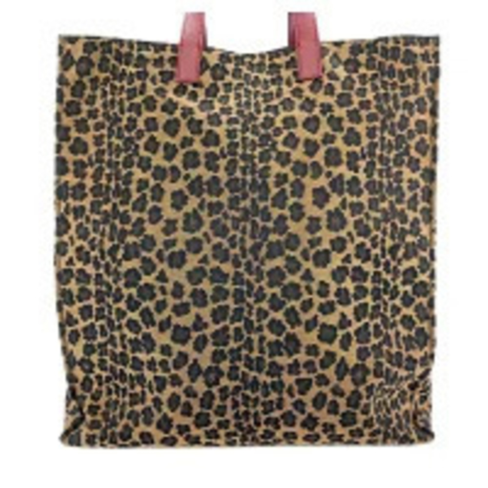 Fendi Canvas Leopard Handbag Brown